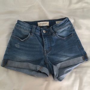 Pacsun Super Stretch Shortie Denim Shorts